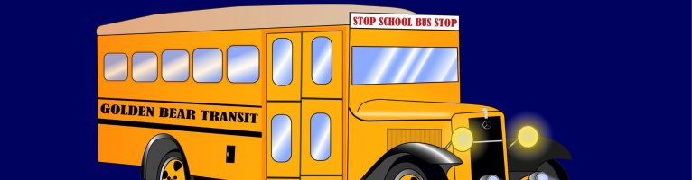 Golden Bear Bus – Vector Art